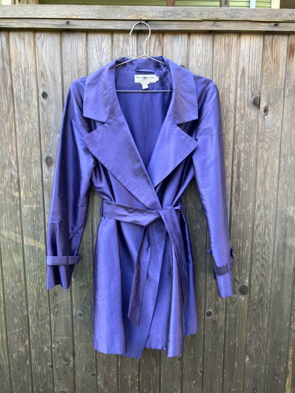 Purple silk trench/blazer